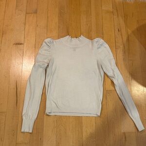 EXPRESS Puff Shoulder Off White Women's Top